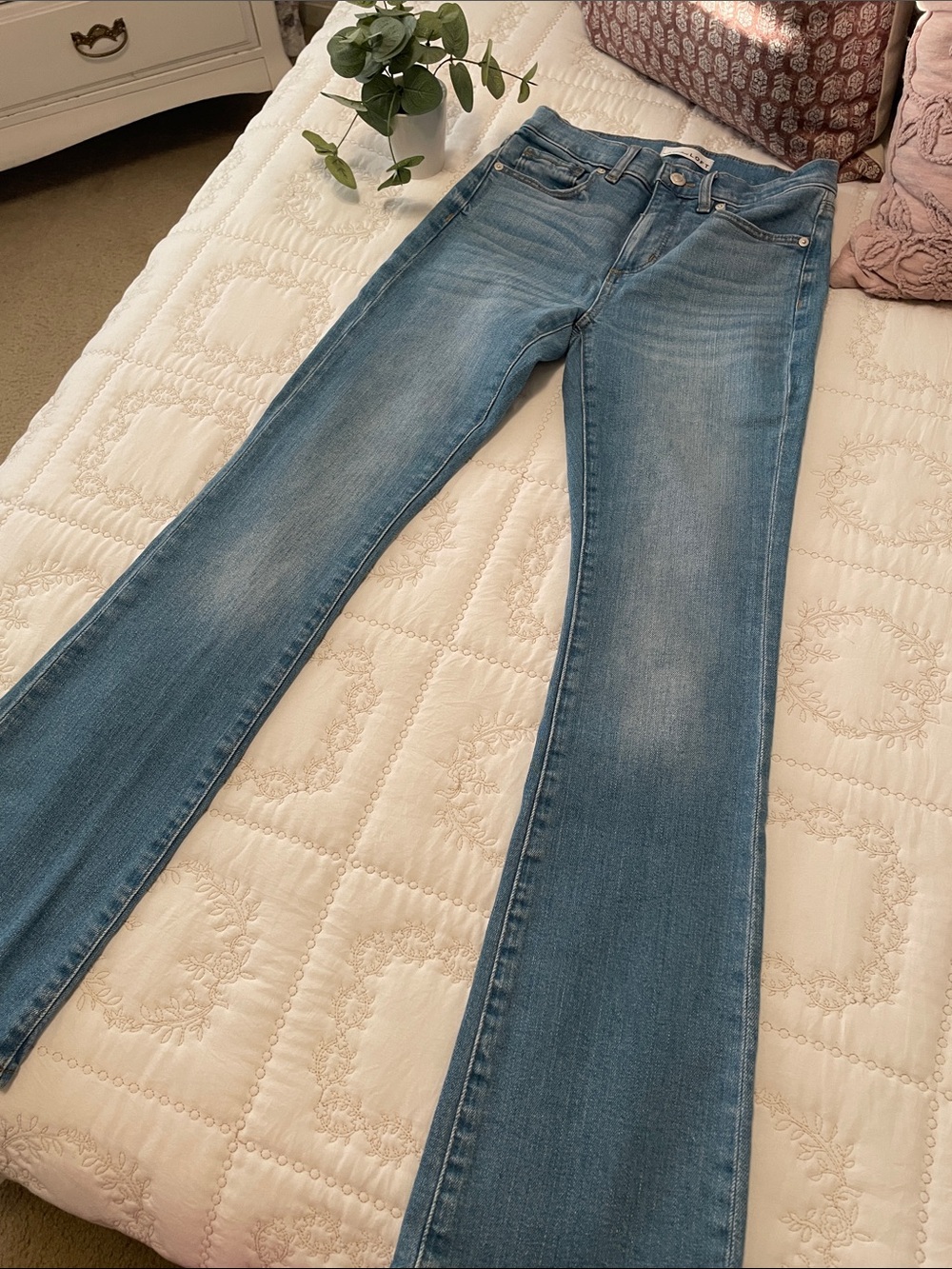 LOFT The Boot Light Blue Flare Jeans - Picture 3 of 7
